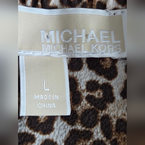 MICHAEL Michael Kors Animal Print Ruffle Off-Shoulder Blouse - Picture 9 of 10